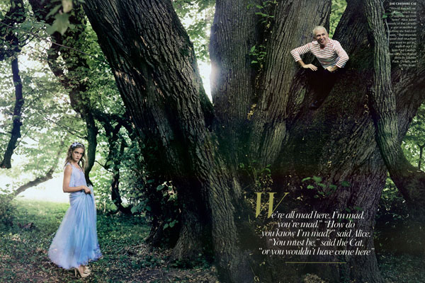 Annie Leibovitz Alice in Wonderland - Jean-Paul Gaultier as the Cheshire Cat