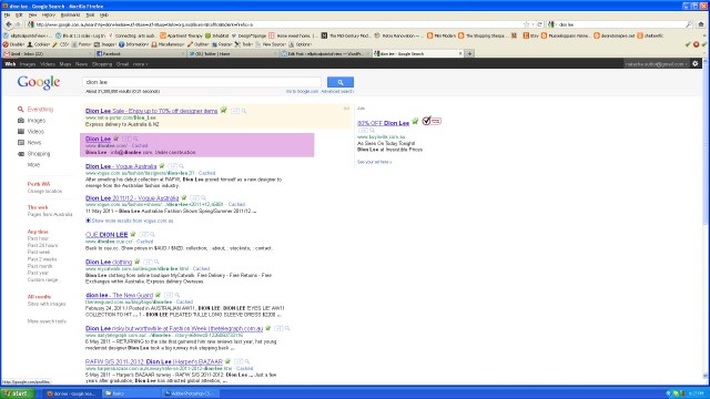 Google search results for Richard Nicoll
