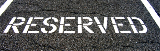 Reserved car parking space
