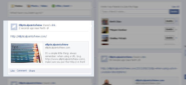 Sharing the front page of the blog (Taken 25 August 2013)