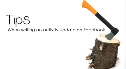 Tip: When writing an status update on Facebook