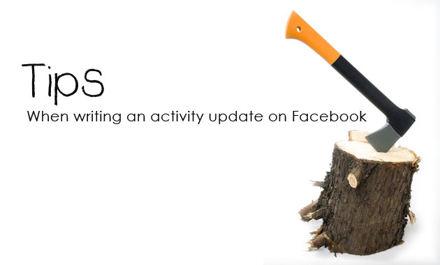 Tip: When writing an status update on Facebook