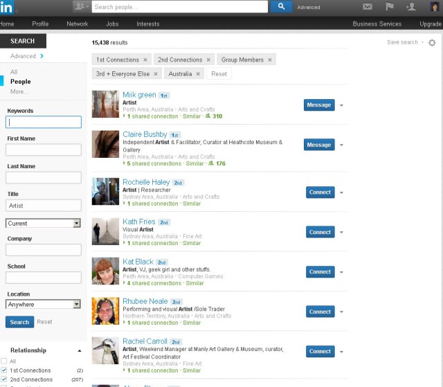 LinkedIn-Title-Artist-Australia
