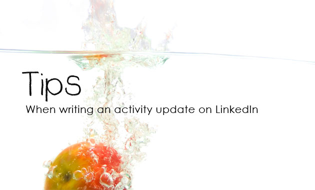 Tip: When writing an activity update on LinkedIn