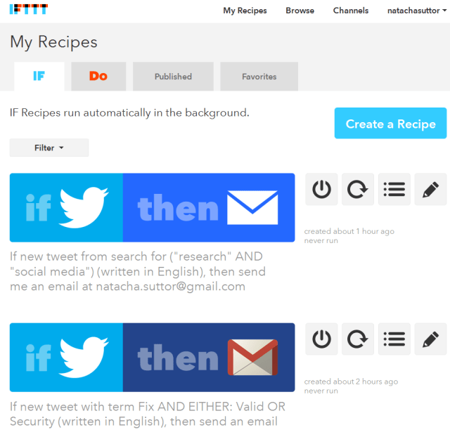 Twitter-Researchers-IFTTT